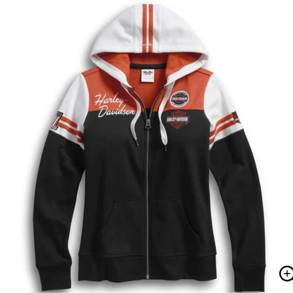 Harley Davidson.  Women’s Classic Colorblock Hoodie